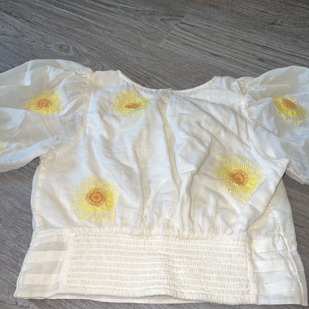 Free People My Girl Blouse in Ivory - Picture 9 of 11
